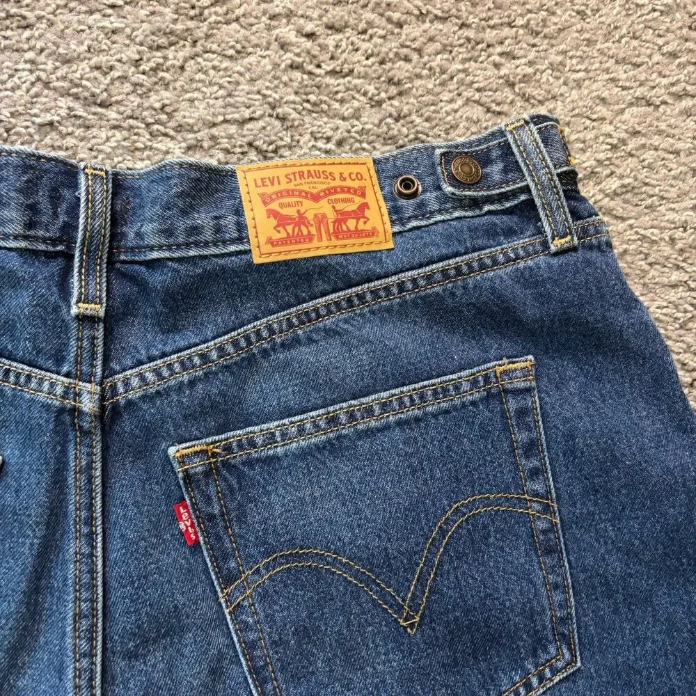 NEW Levi’s Cinch Mid Thigh Shorts Denim Blue Mens Size 34